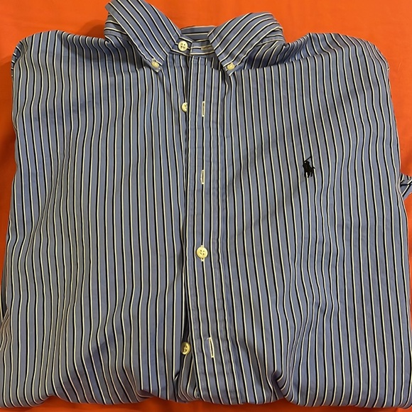 Ralph Lauren polo button down long sleeve shirt, classic fit size 17 1/2 34 /35 - Picture 6 of 6
